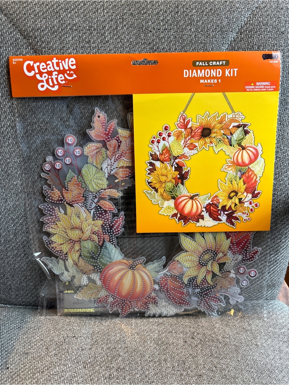 Fall Diamond Art Kit Wreath - Thanksgiving Fall 12”
